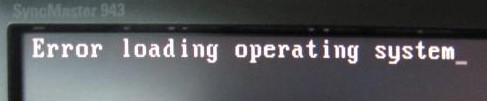 开机时出现Error loading operating system无法进入系统